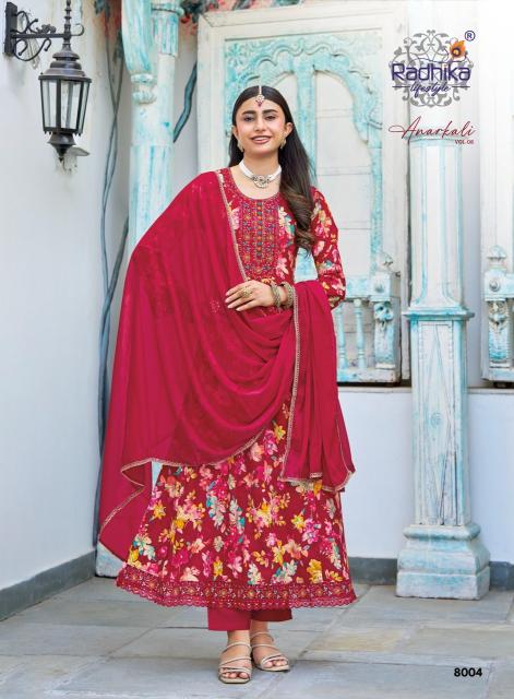 Radhika lifestyle anarkali vol 8 anarkali readymade kurtis wholesale  - wholesale export
